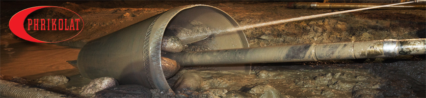 Räumgang mit Rock Reamer Hole Opener beim Horizontalbohren Räumgang mit Rock Reamer Hole Opener beim Horizontalbohren